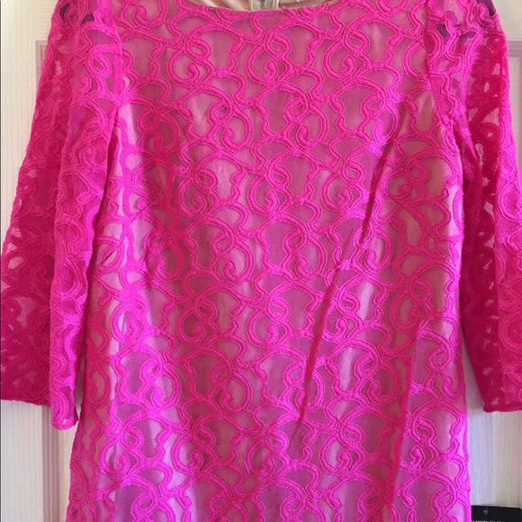 NWT Nine West Pink Lace Dress - Picture 2 of 2